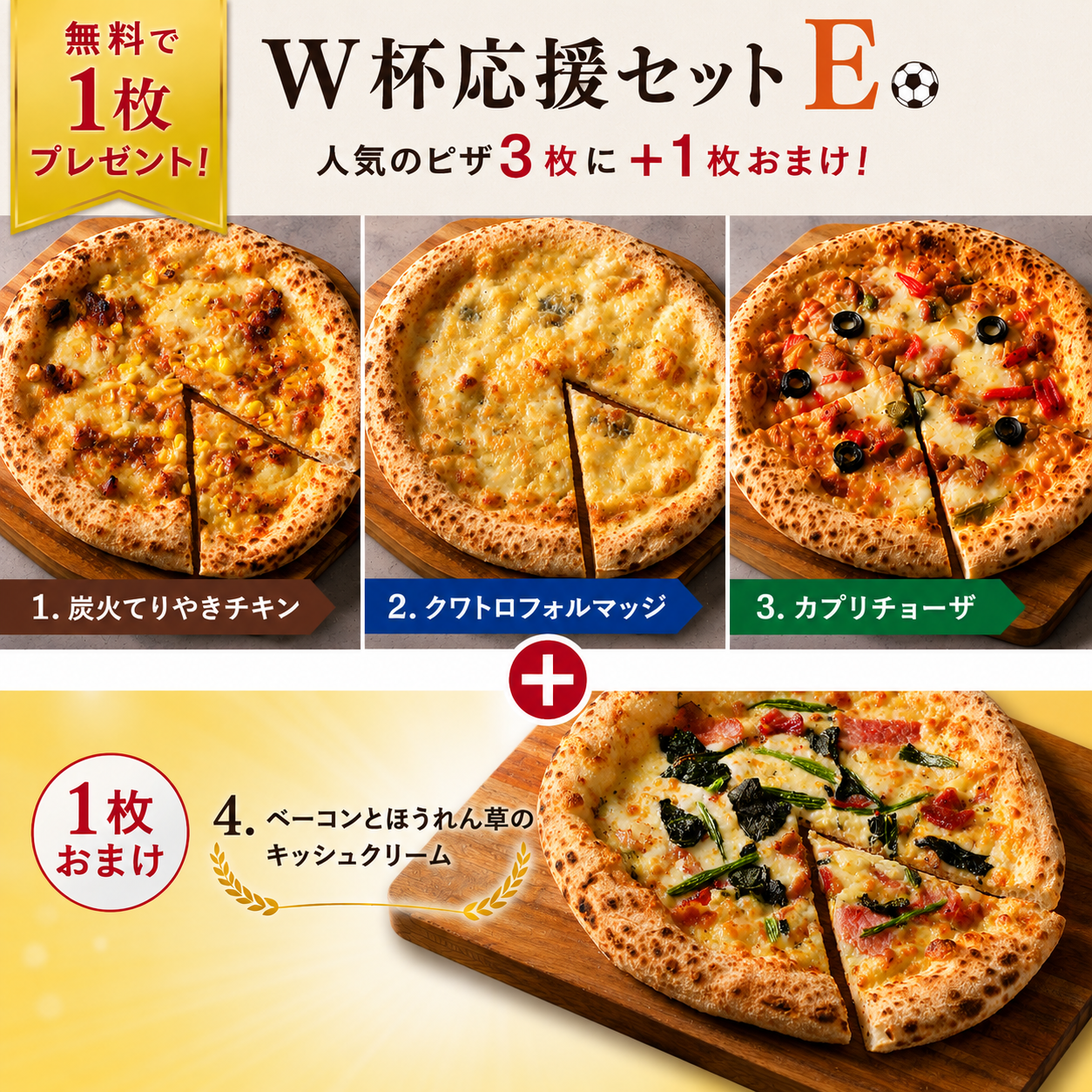 【無料で1枚プレゼント】W杯応援セットE ごちそう濃厚セット
